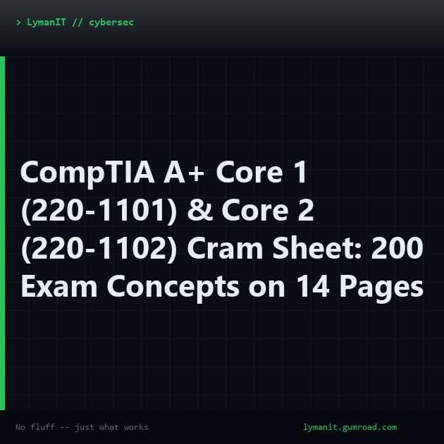 CompTIA A+ Core 1 and Core 2: What Actually Changed in the...